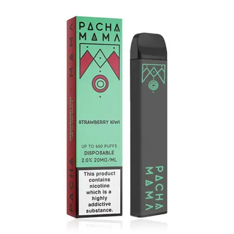 Συσκευή ατμίσματος μιας χρήσης στις 600 εισπνοές με γεύση φράουλα και ακτινίδιο απο την Pacha Mama