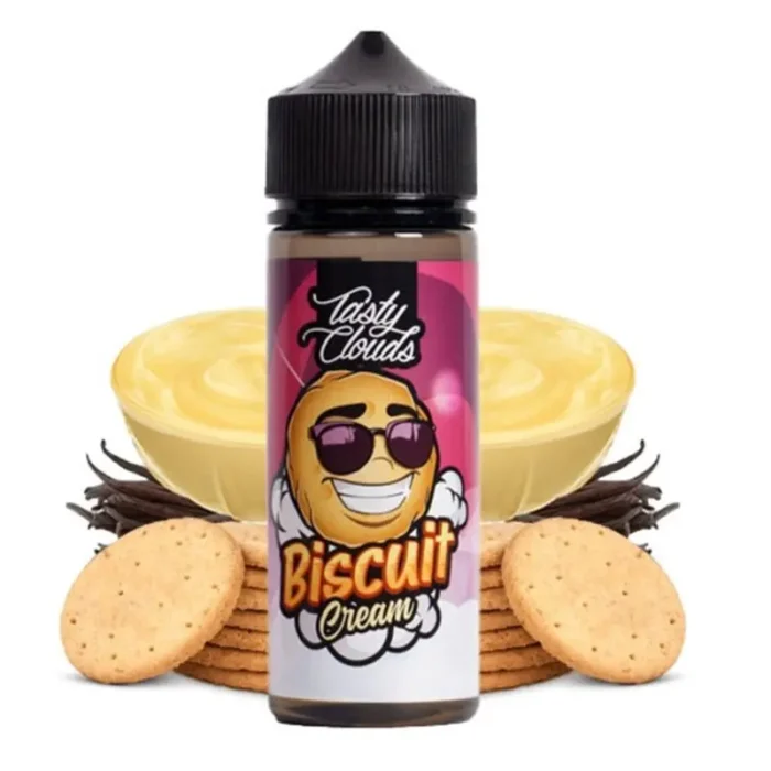 Biscuit Cream από την Tasty Clouds στα 120ml με γεύση μπισκότο και κρέμα.