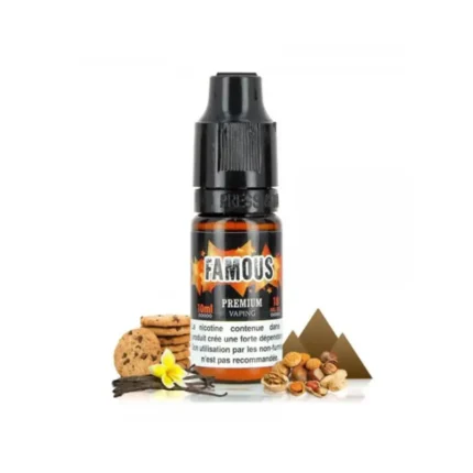 Famous 10ml από την Eliquid france με γεύση καπνός, μπισκότο και ξηροί καρποί.