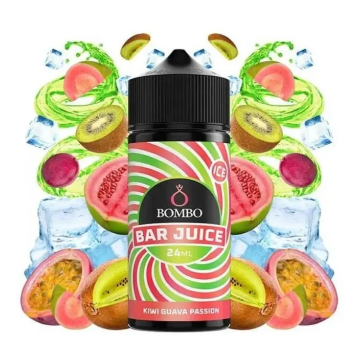 Kiwi Guava Passion από τη Bombo στα 120ml με γεύση ακτινίδιο, γκουάβα και πάγο.