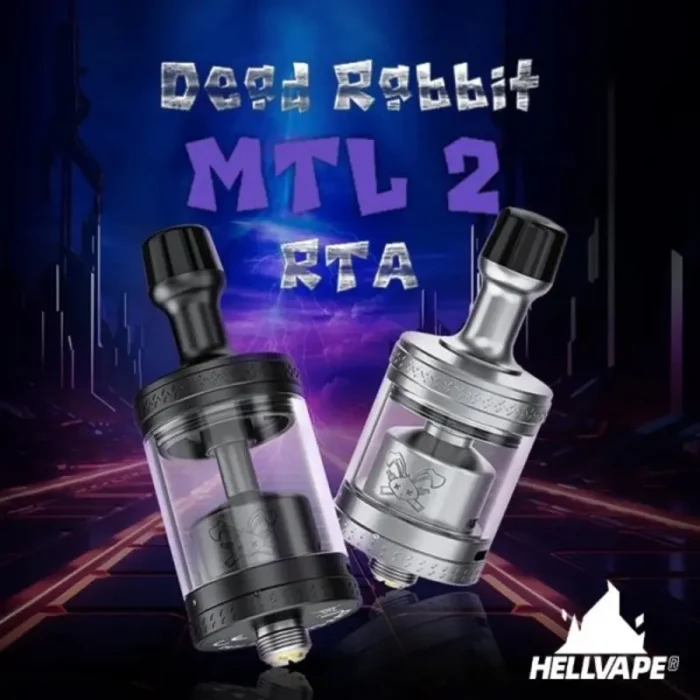 Dead Rabbit MTL V2 RTA ατμοποιητής από την Hellvape με διάμετρο 22.5mm.