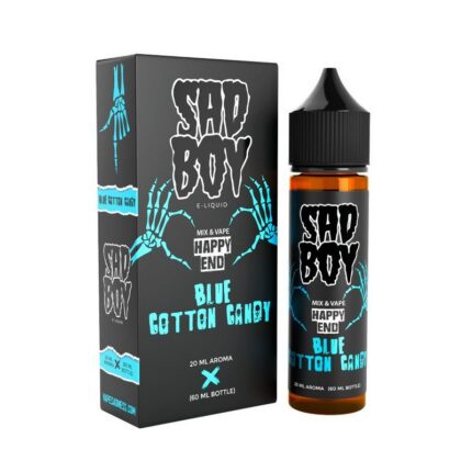 Blue Cotton Candy από την Sad Boy στα 60ml με γεύση βατόμουρο και μαλλί της γριάς.