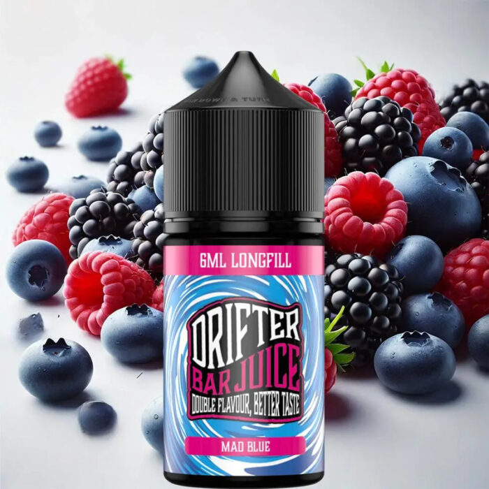 Mad Blue από την Drifter στα 30ml με γεύση βατόμουρα