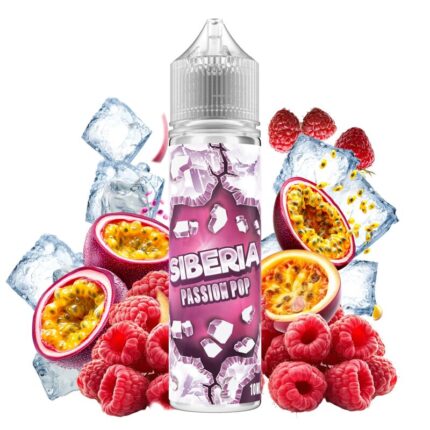 Passion Pop από τη Siberia στα 60ml με γεύση πάσιον φρουτ ,βατόμουρο και πάγος.