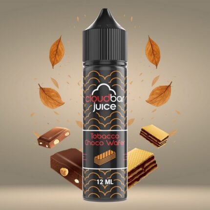 Tobacco choco Waffer από τη Cloud Bar στα 60ml με γεύση καπνος, γκοφρέτα και φυστικοβούτυρο.
