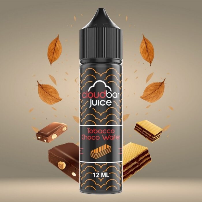 Tobacco choco Waffer από τη Cloud Bar στα 60ml με γεύση καπνος, γκοφρέτα και φυστικοβούτυρο.