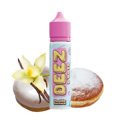 D’nuts Vanilla Custard από Deez στα 60ml με γεύση ντόνατς με κρέμα βανίλια.