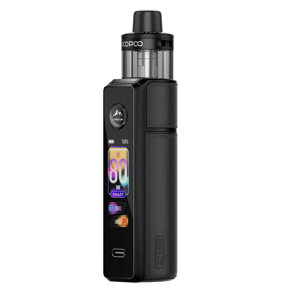 dragx3-sprayblack-voopoo Pod Kit Drag X3 απο την Voopoo σε μαυρο χρωμα