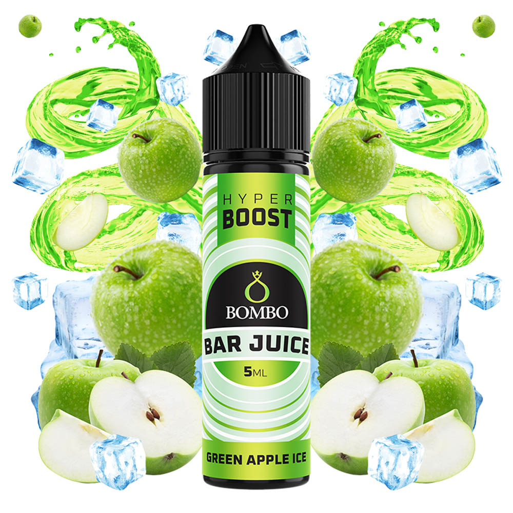 Green Apple Ice από την Bombo στα 60ml με γεύση πράσινο μήλο και πάγο.