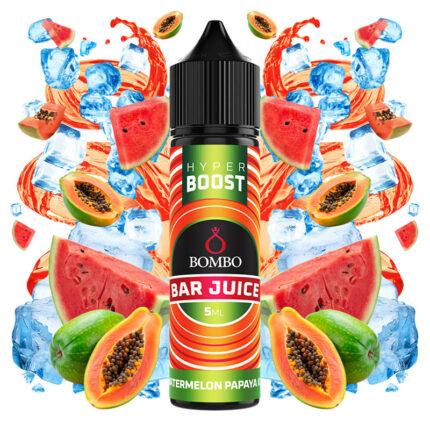 Watermelon Papaya Ice από την Bombo στα 60ml με γεύση καρπούζι, παπάγια και πάγος.