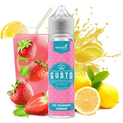 Cool Strawberry LEmonade απο την σειρα Gusto της Omerta με γεύση δροσερή λεμονάδα και φράουλα στα 60 ml