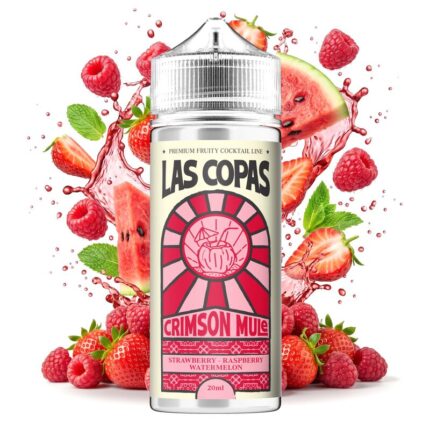 Crimson Mule από την Las Copas με γεύση πάγο, φράουλα, καρπούζι και σμέουρο.